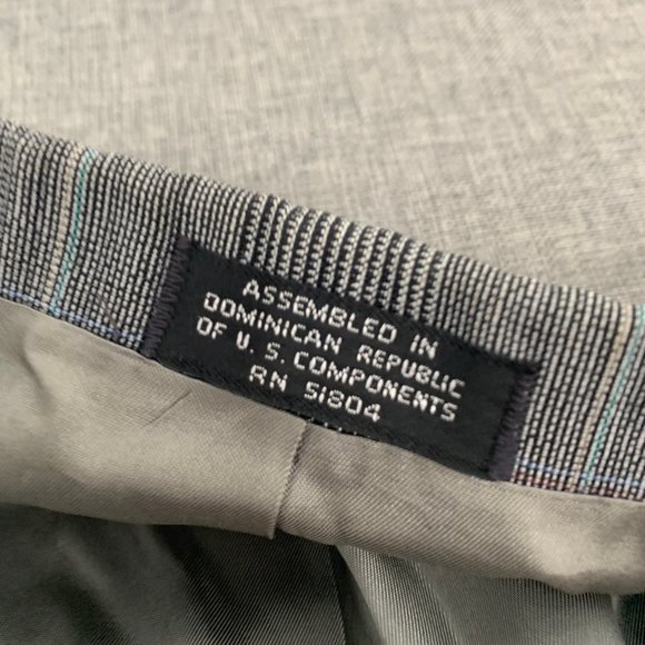 Vintage Mens Towncraft Suit Wool Blazer Cream Black 2 Button Size 42L W36 Jacket - Picture 5 of 16